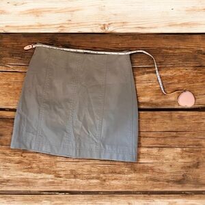 Free People We the Free Vegan‎ Leather Mini Skirt Tan Taupe Size 2 Stretch